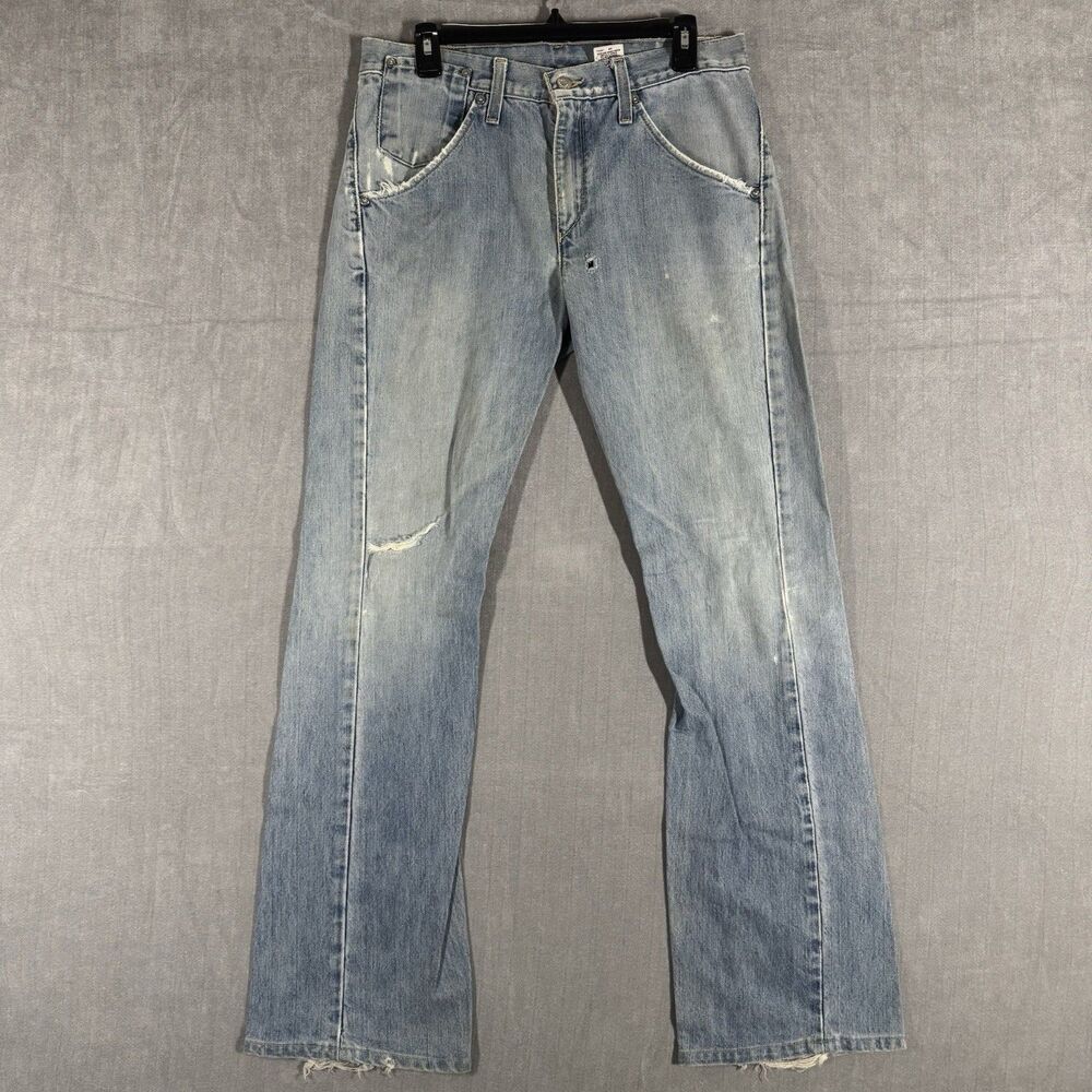 VINTAGE 00s LEVIS ENGINEERED STYLE TWISTED LEG STRAIGHT DISTRESSED JEANS 32x34